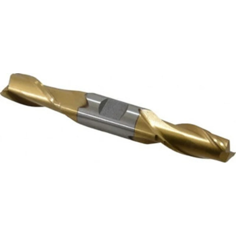 Value Collection 9/16, 1-1/8 LOC, 5/8 Shank Diam, 4-1/2 OAL, 2 Flute, High Speed Steel Square End Mill Double End, Ti...
